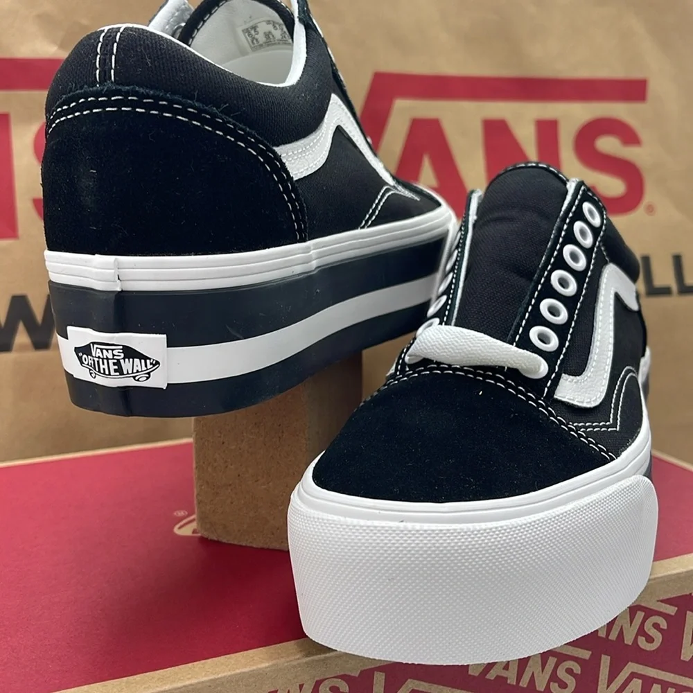 Vans Platform Sneakers Old Skool Stackform Smarten Up Black/White VN0009PZBZW